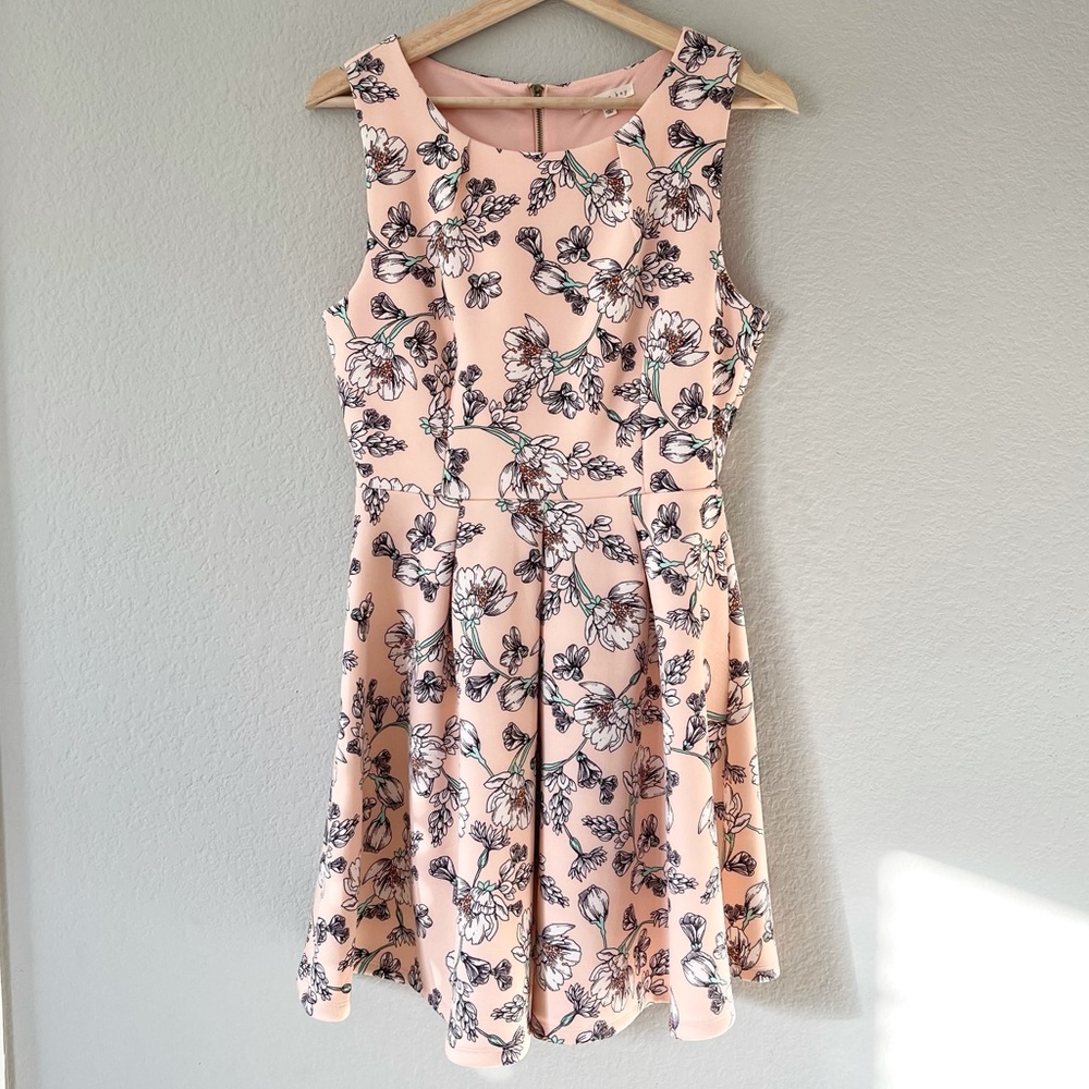Copper Key Floral scuba dress